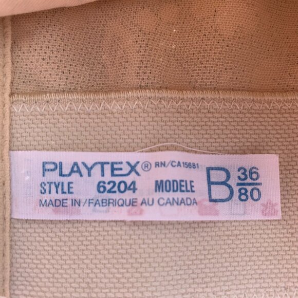 Vintage Y2K 90s Playtex Longline Retro Corset Bra 36B Cream Lace Retro Crop Top - Picture 9 of 13